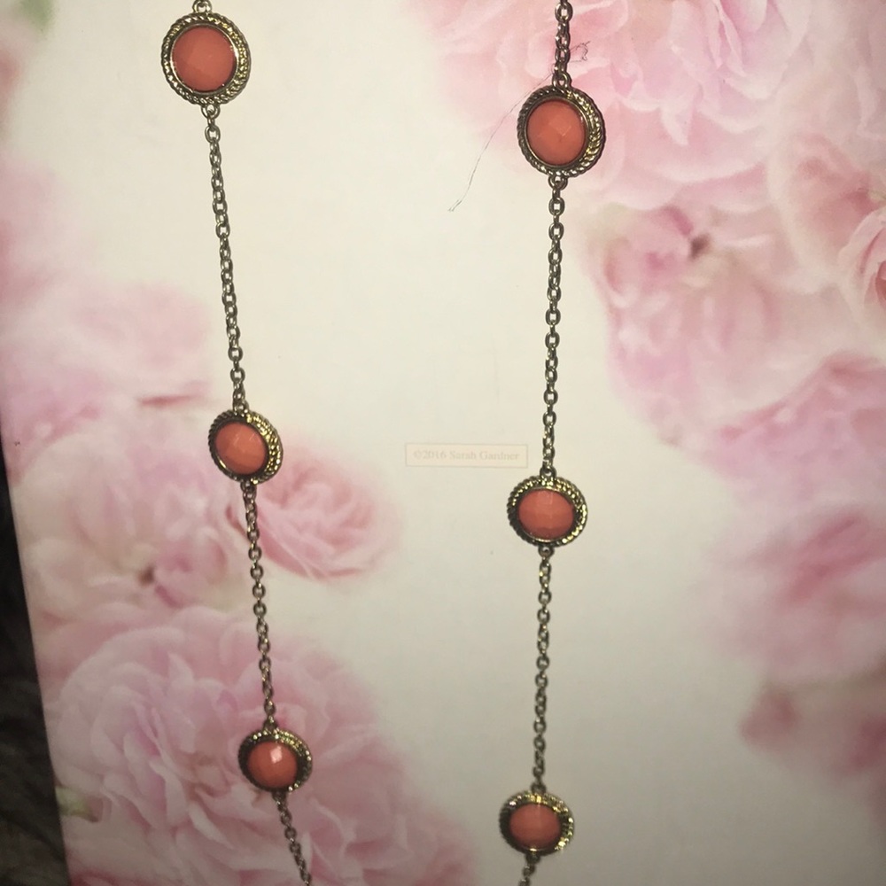Coral And Gold Necklace